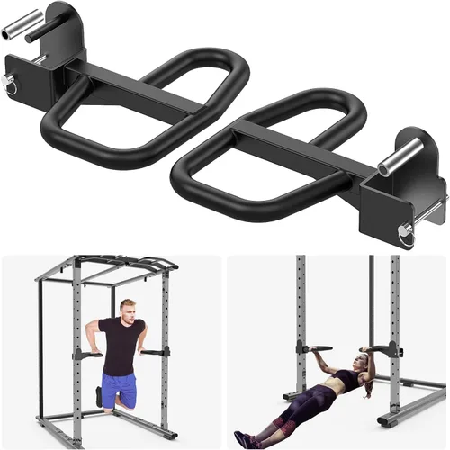 SELEWARE Accesorios de jaula eléctrica, manijas de inmersión, estaciones de dominadas y accesorios de entrenamiento multiagarre Accesorio de barra