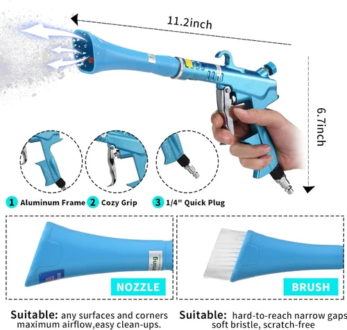 Miniatura 2 de Pistola de Limpieza de Alta Presión Tornado para Automóvil con 2 Juegos de Boquillas Herramienta de Equipo de Lavado de Automóviles Kit de Detallado