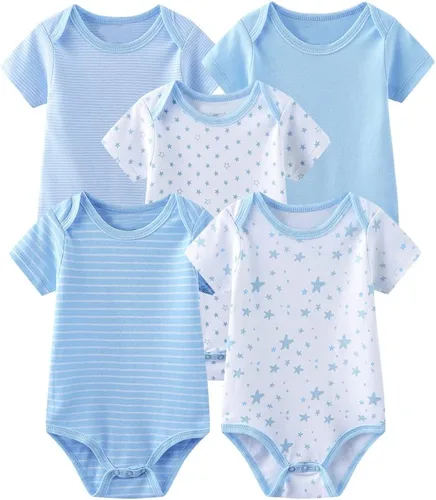 Miniatura 5 de Chamie Mameluco de manga corta para bebé recién nacido, ropa de bebé de una sola pieza para niños y niñas