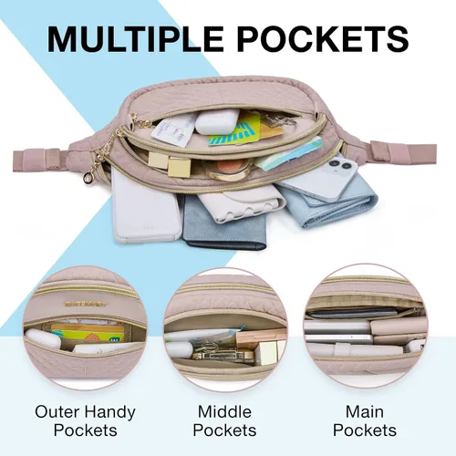 Miniatura 4 de BAGSMART cintura para mujer, Rosado, Moda