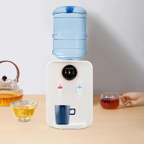 Dispensador de agua caliente/fría para encimera Premium, carga superior, color blanco