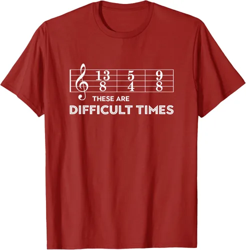 Miniatura 45 de Musician - Camiseta con texto en inglés "These are Difficult Times", talla S