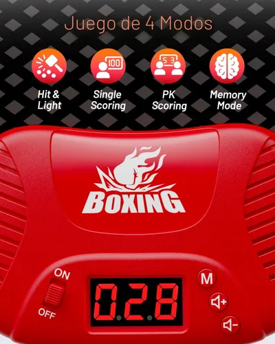 Miniatura 3 de HopeRock Punching Bag for Kids, Boxing Set with Scoring, Light, Music, 4 Game Modes, Inflatable Boxing Bag with Gloves, Birthday Gifts Toys for