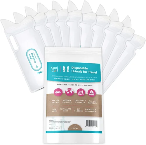 Miniatura 8 de SaniGirl Urinarios desechables Bolsas portátiles para orinar Urinario de viaje para mujeres, niños y adultos, urinario sanitario de emergencia