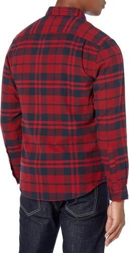 Miniatura 2 de Tienda Essentials - Camisa de franela para hombre manga larga de corte entallado