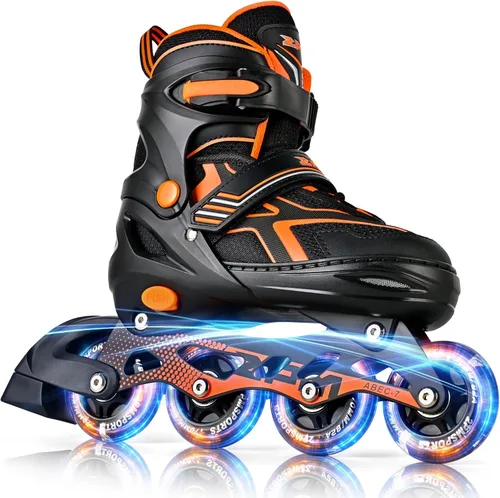 Miniatura 14 de 2PM SPORTS - Patines en línea ajustables Torinx verde para niños, patines divertidos para principiantes para niños, jóvenes, niñas, hombres