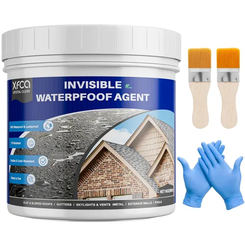 Miniatura 10 de Sellador impermeable transparente, revestimiento impermeable transparente de 5 galones, agente invisible a prueba de agua líquido para techos