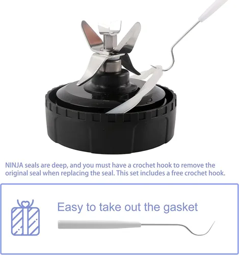 Miniatura 3 de 6 paquetes de juntas de sellado 3.2 pulgadas/8.3 cm Juntas de goma O-Ring blancas de repuesto para licuadoras profesionales Ninja BL660 BL770 BL780..