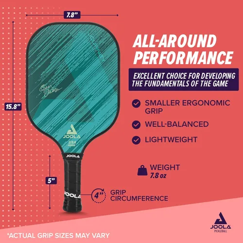 Miniatura 5 de JOOLA Pickleball Paddle Journey and Seneca – Select Fiberglass or Carbon Fiber Surface – Lightweight Paddles – Control & Power Rackets for Beginners