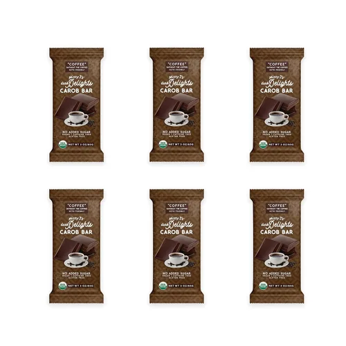 Miniatura 13 de Missy J's Organic Carob Dark Delights - Barra de caramelo de café sin azúcar, 3 onzas, paquete de 12 unidades, vegano, sin gluten y cafeína