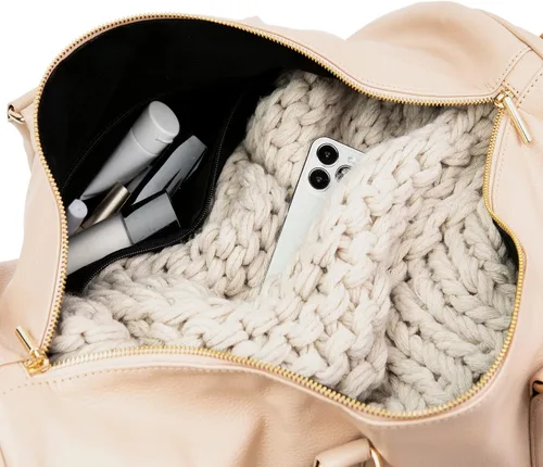 Miniatura 5 de Packs Travel - Juego de viaje platino Neceser grande de viaje y maquillaje para hombres y mujeres Cuero vegano de lujo, forro