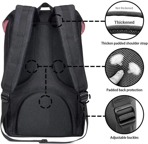 Miniatura 3 de KAUKKO Mochila para Laptop de Viaje al Aire Libre, Mochila de Fin de Semana, Mochila de Transporte, Mochila Diurna Elegante y Duradera, Mochila