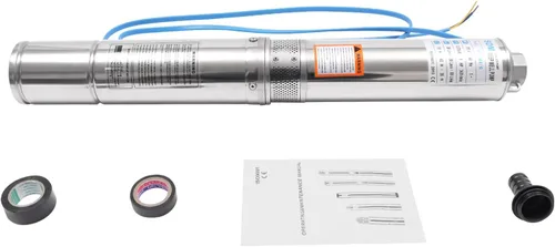 Miniatura 7 de Bomba de pozo profundo 1HP, tubo OD de 1.25 pulgadas, bomba de agua de pozo profundo, flujo de 5.28 galones/min, elevación de 167.32 pies