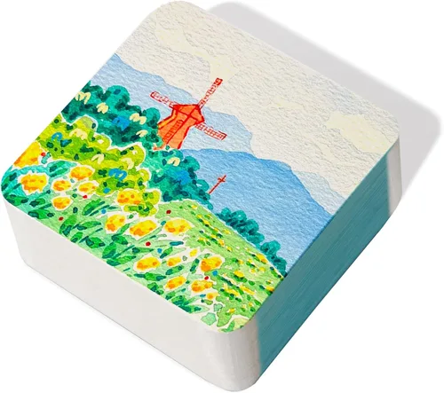 Miniatura 8 de Lightwish 60 Hojas Mini Cuaderno de Bocetos de Acuarela 2.6 * 2.6'' Prensado en Frío 300gsm/140lb, Cuaderno de Pintura Cuadrado Portátil Desgarrable