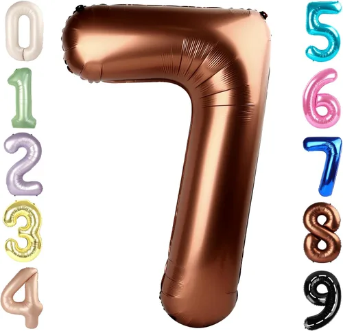 Miniatura 300 de Globos de números de 5 globos de 40 pulgadas, decoraciones de cumpleaños azules para niños y niñas, globos de números azul marino grandes