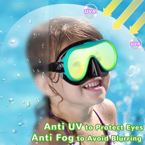 Miniatura 5 de Keary Kids Swim Goggles with Nose Cover for 5-16 Anti Fog Swimming Mask for Toddler Boys Girls Youth
