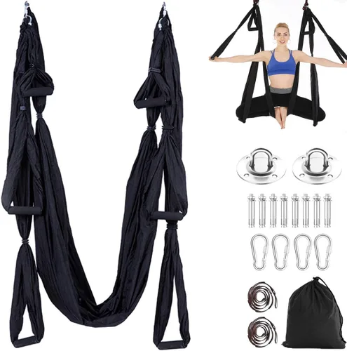 Kit de hamaca de yoga para trapecio aéreo, ultra fuerte, antigravedad para yoga, volador, juego de herramientas de columpio de inversión