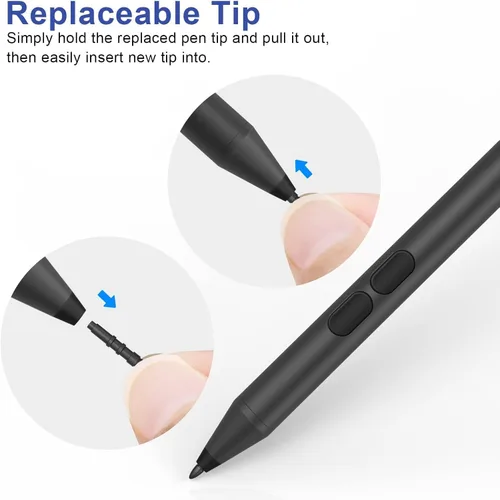 Miniatura 8 de Lápiz óptico para dispositivos de pantalla táctil ASUS, lápiz digital activo con punta ultrafina, sensibilidad a la presión 1024, rechazo de palma