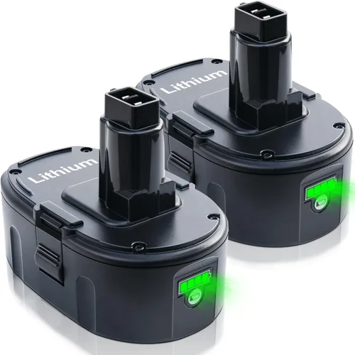 FSKE Paquete de 2 baterías de iones de litio de 6.5 Ah de repuesto para Dewalt 18 V, compatible con DC9096 DC9098 DC9099 DE9039 DE9095 DE9096 DE9098