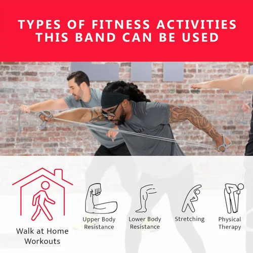 Miniatura 6 de Walk at Home Bandas de entrenamiento de 7 anillos ajustables para entrenar en casa, caminar, ejercicio, bandas de entrenamiento, programa