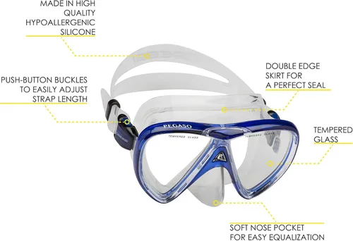 Miniatura 2 de Cressi Kit de esnórquel junior para jóvenes de 3 a 10 años - Máscara + snorkel seco + aletas ajustables + bolsa de red - Equipo ligero y colorido