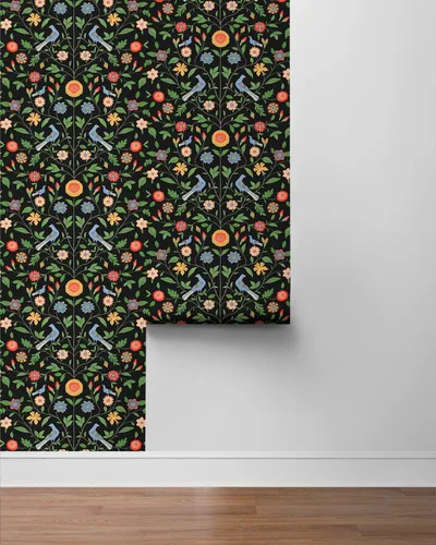Miniatura 7 de NextWall Bird Toile - Papel tapiz autoadhesivo (ónix)