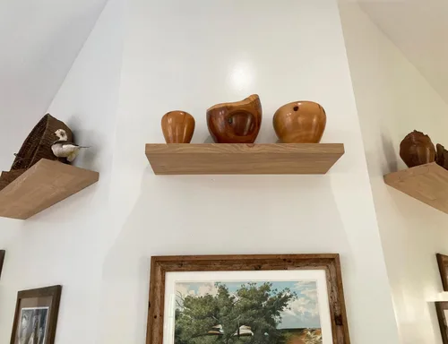 Miniatura 7 de joelsantiques Estantes flotantes de madera de 24 pulgadas para pared, 24 x 10 x 2 pulgadas, madera natural maciza de alta gama, soporte resistente