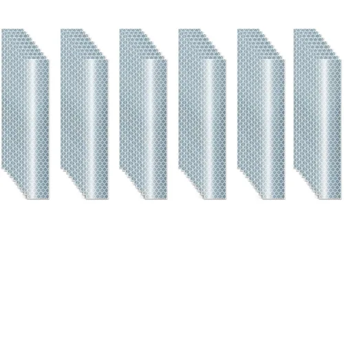 Miniatura 110 de Cinta reflectante blanca de 4 pulgadas, adhesivo de seguridad de advertencia impermeable para exteriores (10 pies)