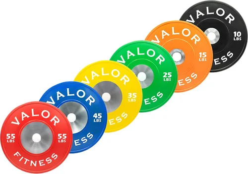 Miniatura 3 de Valor Fitness BPX - Placas de parachoques de goma para levantamiento de pesas olímpico, entrenamiento cruzado y entrenamientos de fuerza