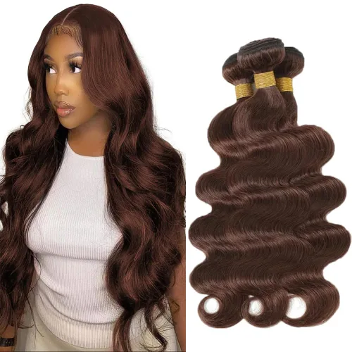 Miniatura 129 de Color 30 paquetes de cabello humano marrón onda del cuerpo paquetes 8 10 12 pulgadas brasileño virgen Remy extensiones de cabello humano doble trama