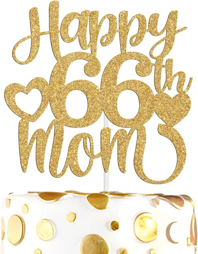 Miniatura 16 de Decoración para tartas con texto en inglés "Happy 50th Mom", feliz 50 cumpleaños para madre, saludos a 50 años, cumpleaños, aniversario, suministros