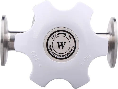 Miniatura 5 de DERNORD Válvula de diafragma sanitaria Sello de silicona Acero inoxidable 316L, 1.5 "Válvula de triple abrazadera (tubo de 1 pulgada OD)