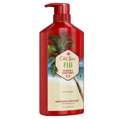 Miniatura 10 de Old Spice Fiji - Juego de champú y acondicionador 2 en 1 para hombres, aroma a coco y madera tropical, cabello más saludable, más completo