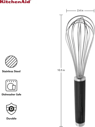 Miniatura 3 de KitchenAid Batidor clásico utilitario, 10.5 pulgadas, color negro