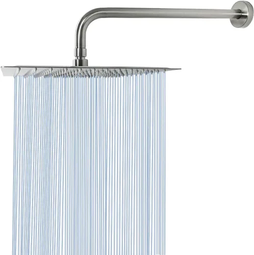 NearMoon - Alcachofa de ducha de lluvia cuadrada con brazo extensible, grande, de acero inoxidable, cascada, cobertura de cuerpo completo (30 Níquel