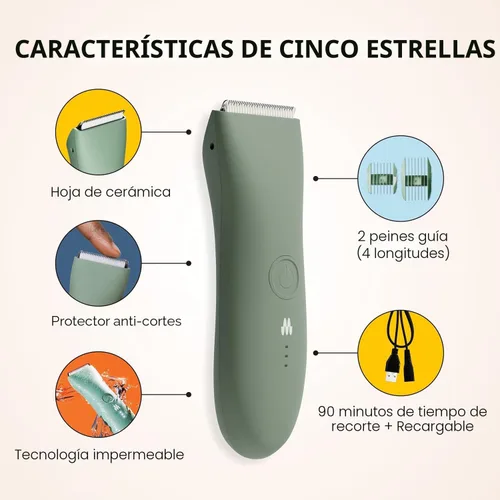 Miniatura 3 de MERIDIAN The Trimmer Original - Recortadora de vello corporal para hombres, afeitadora eléctrica para cabello púbico, pecho, piernas y bikini, 1