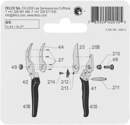 Miniatura 2 de FELCO Hoja de yunque para el modelo 4