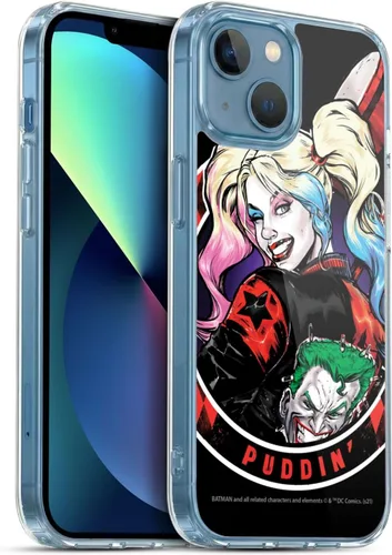 Miniatura 50 de Head Case Designs Funda de gel suave con licencia oficial de Batman DC Comics Love Hate Joker Harley Quinn Graphics [protección de grado militar]