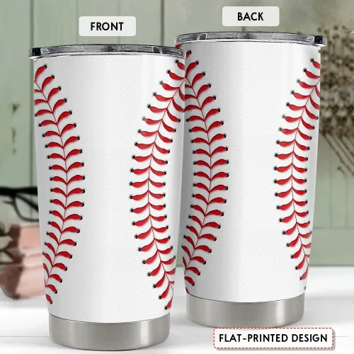 Miniatura 2 de SANDJEST Vaso de béisbol de 20 onzas con aislamiento de acero inoxidable, taza de viaje, vaso de béisbol para mujeres, hombres, mamá, regalos