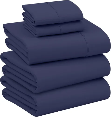 Miniatura 139 de RUVANTI Juego de sábanas divididas tamaño King de 100 % algodón para cama ajustable, 5 piezas, ropa de cama de tejido de percal suave y Guisante