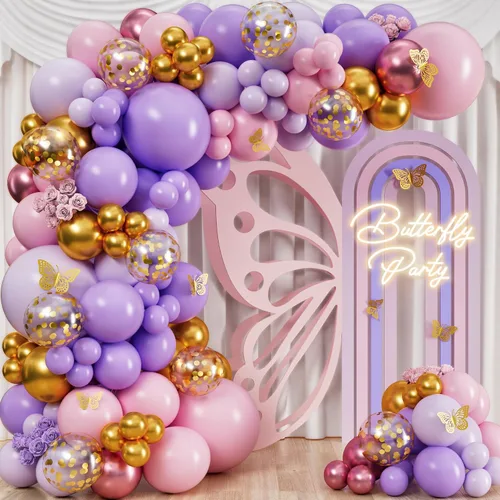 Miniatura 10 de Kit de arco de guirnalda de globos de mago mágico todo en 1 con snitch adicional para decoraciones de cumpleaños de mago mágico, suministros