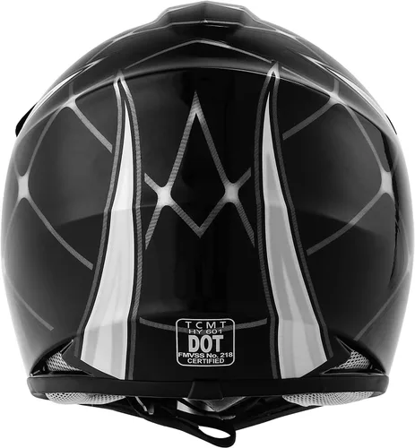 Miniatura 7 de SLMOTO DOT Casco de Motocross Todoterreno de Calle para Jóvenes y Niños Casco de Motocicleta Araña Negra Casco para Jóvenes Casco de Motocicleta