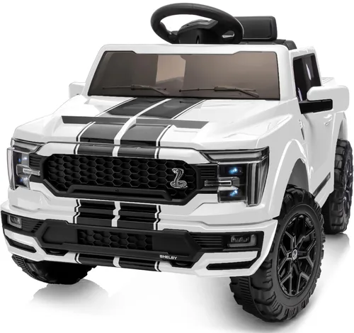 Miniatura 10 de Hikiddo Ford Shelby F-150 con Licencia - Carro de Paseo para Niños, Carro Eléctrico de 12V para Niños de 3-6 Años con Control Remoto - Azul