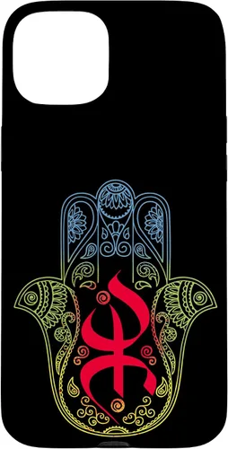 Miniatura 9 de Funda para iPhone 13 Pro Max Khamsa Amazigh Berber con símbolo de Yaz con colores vibrantes de la bandera
