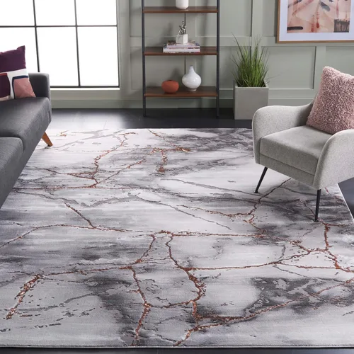 Miniatura 19 de SAFAVIEH Craft Collection Alfombra de Acento - 2' x 3', Gris y Azul, Diseño Contemporáneo, Resistente a las Manchas, Ideal para Áreas de Alto