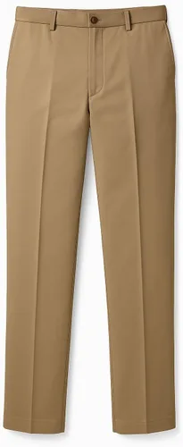 Miniatura 22 de Haggar Pantalón casual para hombre de alta calidad, sin planchado, color caqui, ajuste clásico, parte delantera plana