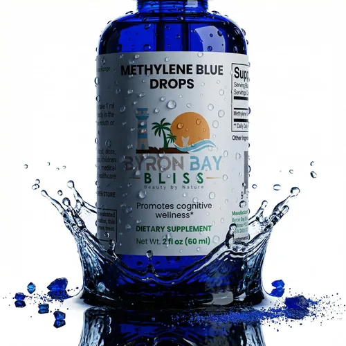 Miniatura 5 de Gotas de azul de metileno, apoyo cognitivo, 10 mg de polvo azul de metileno, forma líquida, 2 fl oz (2.0 fl oz), apoya la energía celular