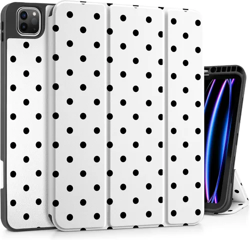 Miniatura 15 de Funda Tuiklol para iPad Pro de 12.9 pulgadas 2022 2021 2020 2018 6th / 5th / 4th / 3rd Gen Built in Pencil Holder Protective Stand Back Cover with