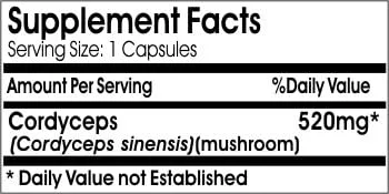 Miniatura 2 de Cordyceps 520mg ~ 100 Cápsulas - Sin aditivos