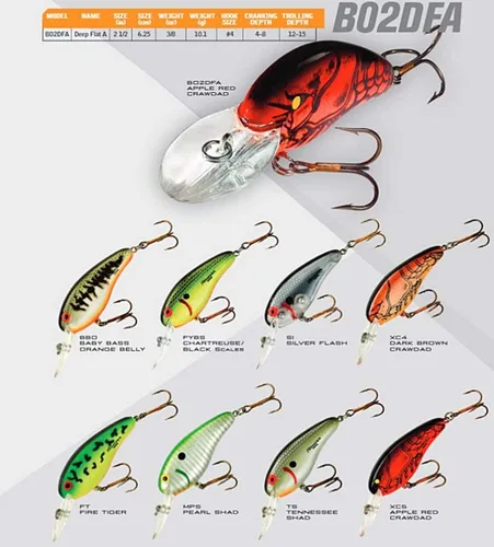 Miniatura 2 de BOMBER Flat A Crankbait Señuelo de pesca Pearl Shad